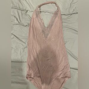 V Neck Halter Top Bodysuit